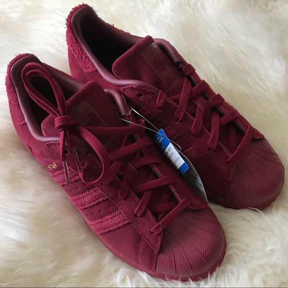 Adidas original superstar J sneakers, burgundy - Picture 3 of 6